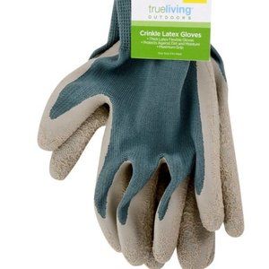 TRUELIVING CRINKLE LATEX GARDEN GLOVES NEW
